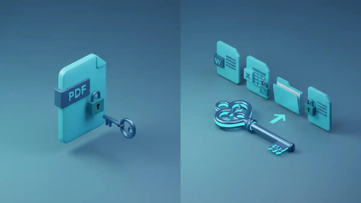 A visual comparison of a single-format PDF unlocker versus universal password tools for multiple file types.