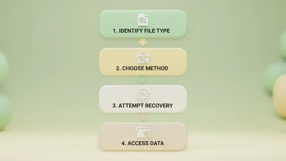 Educational infographic showing unlock password protected files process and key concepts