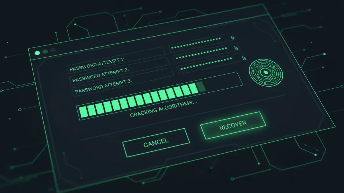 unlocking password protected file unlocking password protected file - Illustration of a desktop tool for unlocking a password protected file