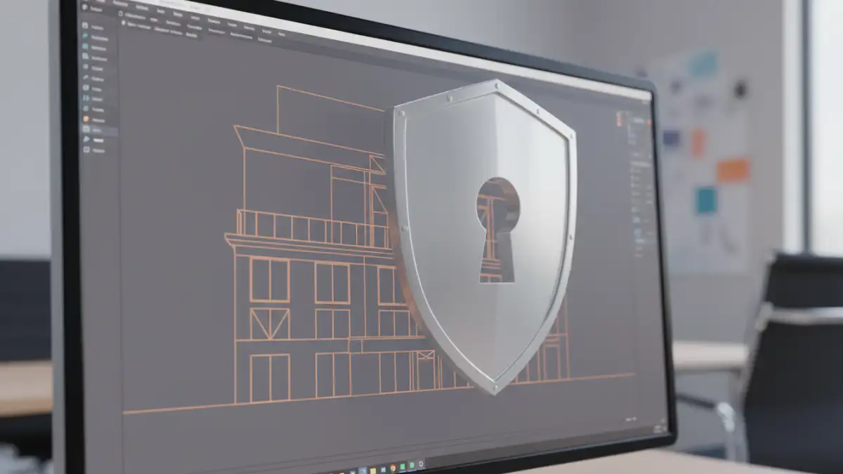 unsecured CAD files - CAD software interface protected by a digital shield